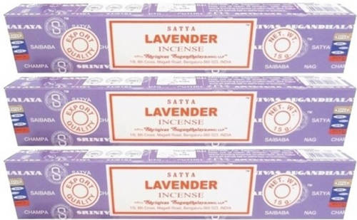 Hem 3x Nag Champa Wierook Lavendel 15 Gram - Wierookstokjes