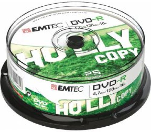 Emtec ECOVR472516CB 4.7GB DVD-R 25stuk(s) lege dvd