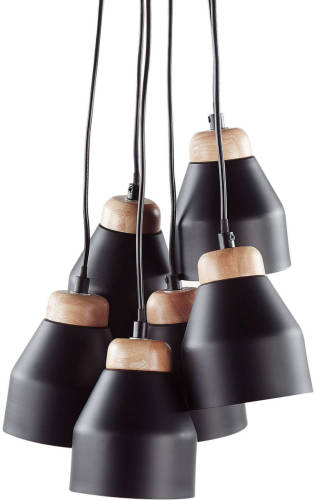 Beliani Cestos - Hanglamp-zwart-hout