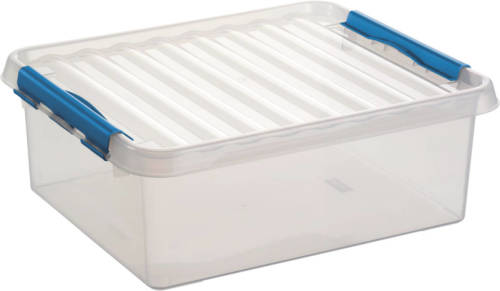 Sunware Q-line Opbergbox - 25l - Transp/blauw