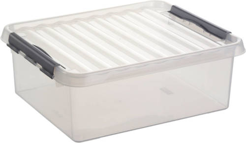 Sunware Q-line Opbergbox - 25l - Transp/metaal