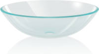 VidaXL Wasbak Gehard Glas 42 Cm Transparant