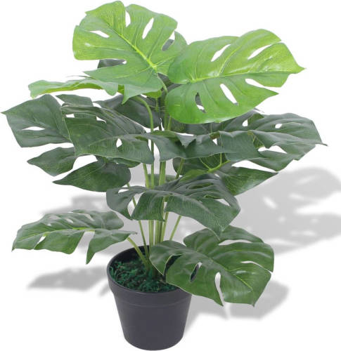 VidaXL Kunstplant Met Pot Monstera 45 Cm Groen