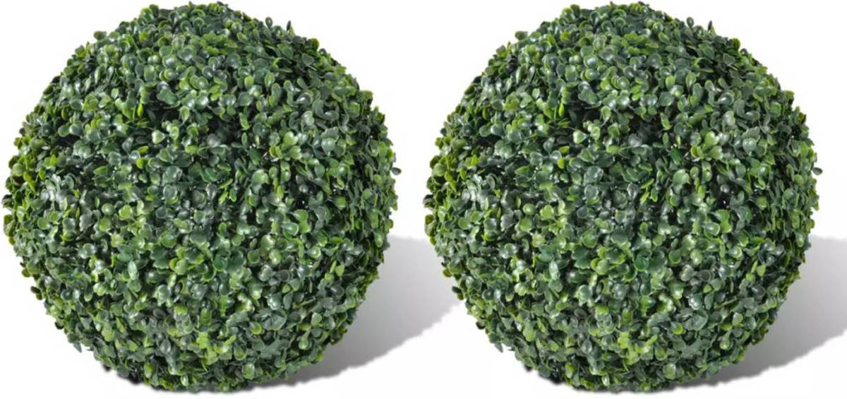 VidaXL Kunstplanten Buxusbol 2 St 27 Cm