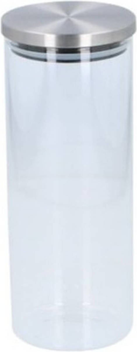 Alpina Glazen Snoeppot / Voorraadpot 25 Cm - 1500 Ml - Voorraadbussen Met Deksel