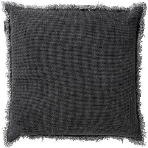 Dutch Decor Burto - Sierkussen Van Katoen Charcoal Gray 60x60 Cm