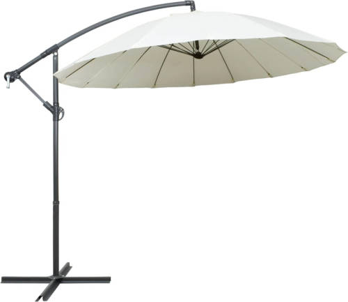 VidaXL Zweefparasol Met Aluminium Paal 3 M Wit