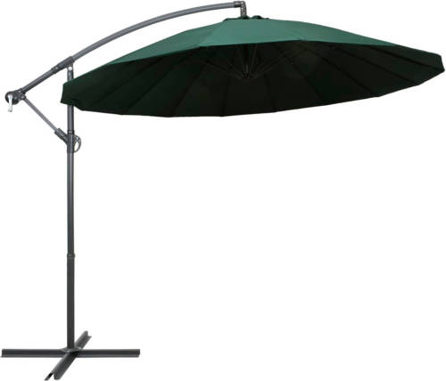 VidaXL Zweefparasol Met Aluminium Paal 3 M Groen