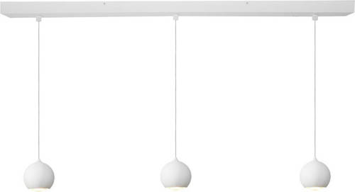 Lamponline Hanglamp Denver 3 Lichts Ø 10 Cm L 100 Cm Wit