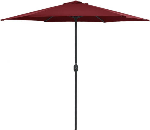 VidaXL Parasol Met Aluminium Paal 270x246 Cm Bordeauxrood