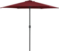 VidaXL Parasol Met Aluminium Paal 270x246 Cm Bordeauxrood