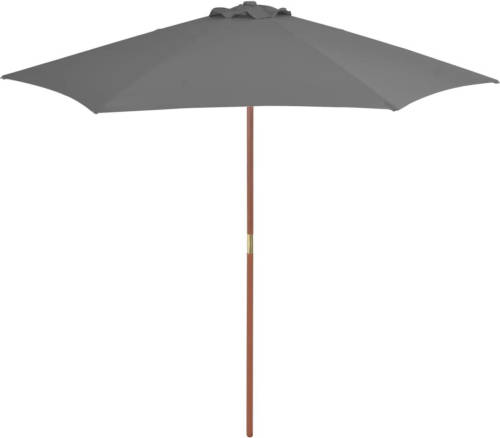 VidaXL Parasol Met Houten Paal 270 Cm Antraciet