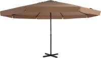 VidaXL Parasol Met Aluminium Paal 500 Cm Taupe
