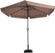 Lesli Living Parasol Gemini - Taupe - Diameter: Ø300 Cm