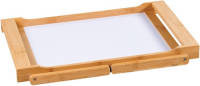 Decopatent Fsc® Bamboe Elegante Inklapbare Bedtafel Met Dienblad Houten Bed