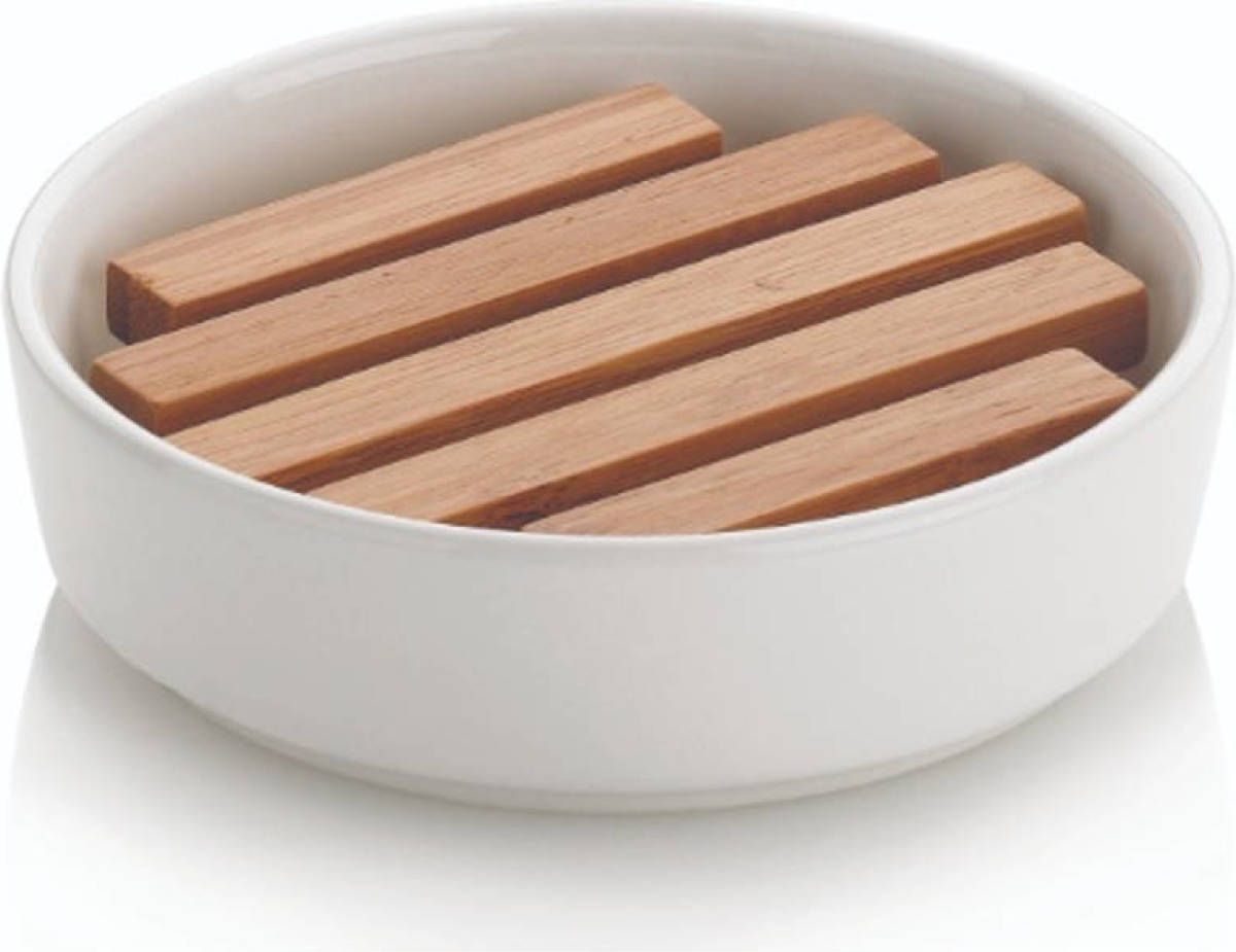 Natura Zeephouder Met Rek - Wit - Kela