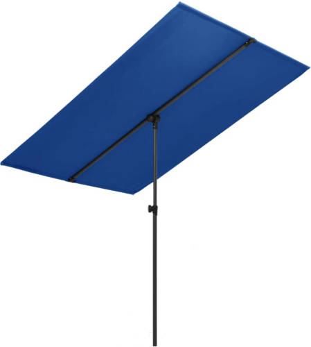 VidaXL Parasol Met Aluminium Paal 180x130 Cm Azuurblauw