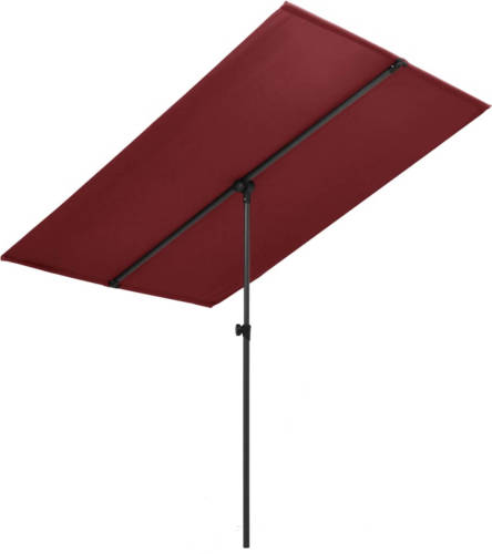 VidaXL Parasol Met Aluminium Paal 180x130 Cm Bordeauxrood