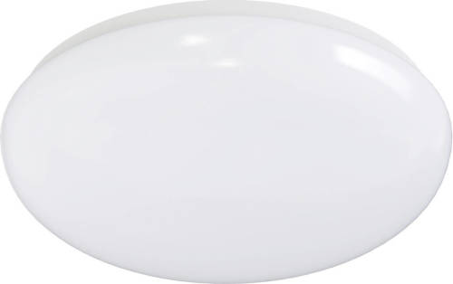 BES LED Led Plafondlamp Met Bewegingssensor - Aigi - Opbouw Rond 12w - Helder/koud Wit 6500k - 360° - Mat Wit Aluminium