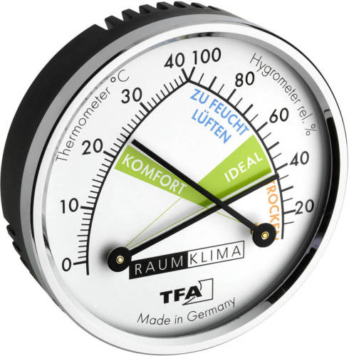 TFA Dostmann Tfa Analoge Thermo-hygrometer Met Metalen Ring