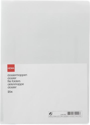 HEMA 25-pak Dossiermappen A4