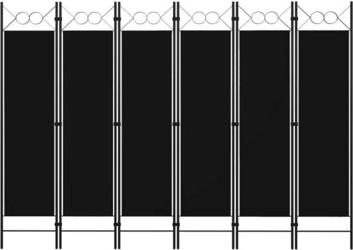 VidaXL Kamerscherm Met 6 Panelen 240x180 Cm Zwart