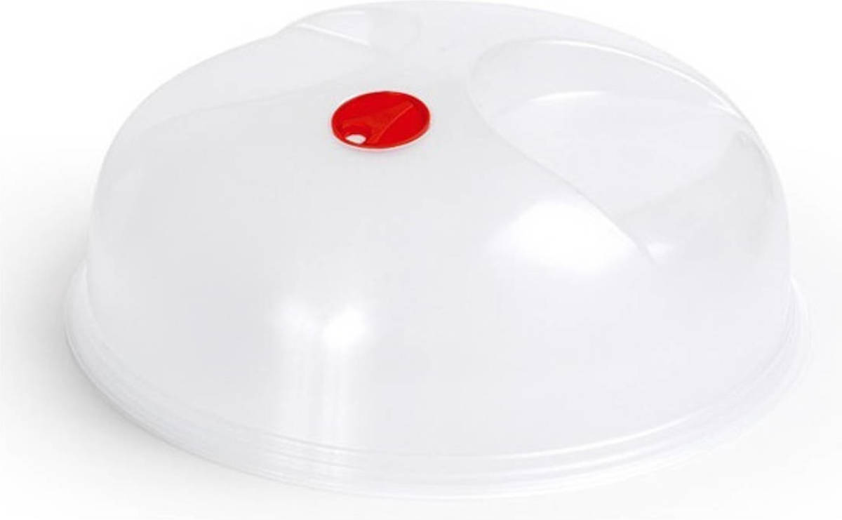 Forte Plastics 1x Magnetrondeksel/afdekschalen Voor Eten 24 Cm Wit - Magnetrondeksel