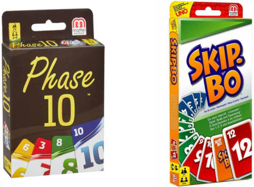 Mattel Spellenbundel - Kaartspel - 2 Stuks - Phase 10 & Skip-bo