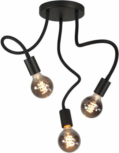 Highlight Plafondlamp Flex 3 Lichts 50 Cm E27 Zwart