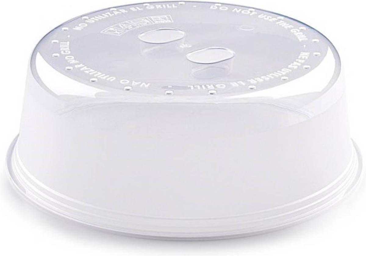 Forte Plastics 1x Magnetrondeksel/afdekschalen Voor Eten 27 Cm Wit - Magnetrondeksel
