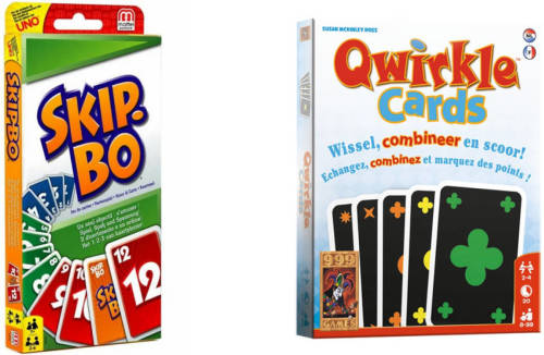 999 Games Spellenbundel - Kaartspel - 2 Stuks - Skip-bo & Qwirkle