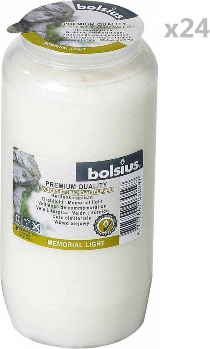 Bolsius Herdenkingslichten 24 St Compo No 7 Transparant