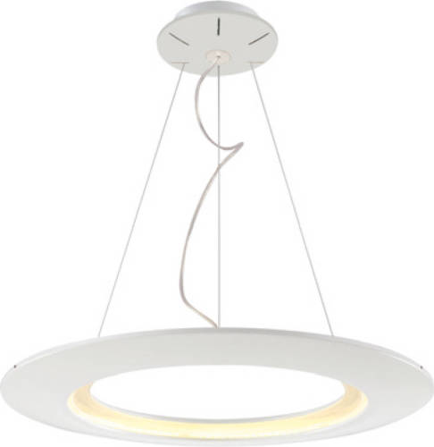 BES LED Led Hanglamp - Hangverlichting - Concepty - 35w - Natuurlijk Wit 4000k - Wit Aluminium