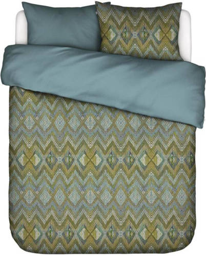 Essenza Fabienne Dekbedovertrek - 2-persoons (200x200/220 Cm + 2 Slopen) - Katoen Satijn - Olive