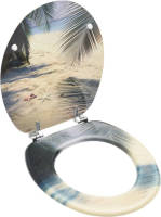 VidaXL Toiletbril Met Deksel Strand Mdf