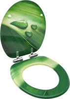 VidaXL Toiletbril Met Soft-close Deksel Waterdruppel Mdf Groen