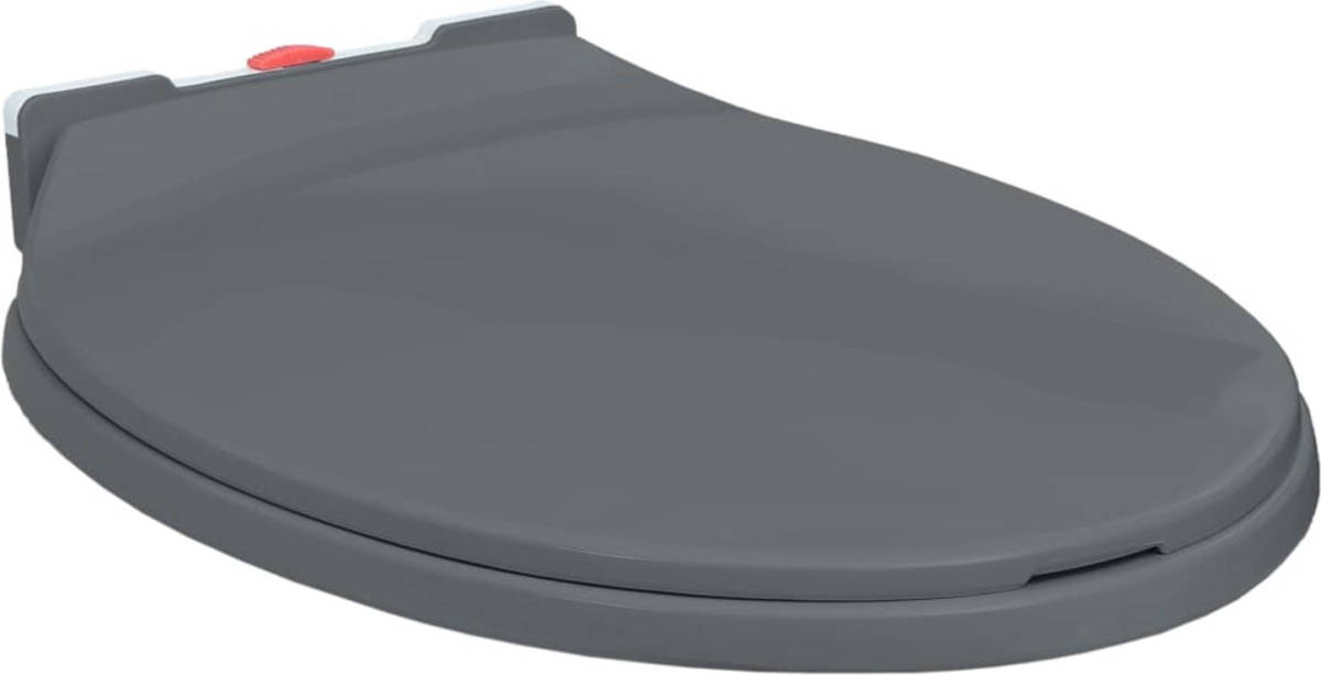 VidaXL Toiletbril Soft-close En Quick-release Ovaal Grijs