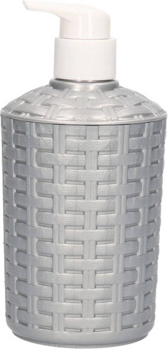 Forte Plastics Zeep Pompjes/dispensers Zilver Geweven 16 Cm - Zeeppompjes