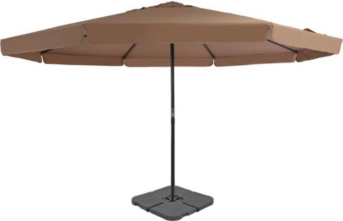 VidaXL Parasol Met Draagbare Voet Taupe