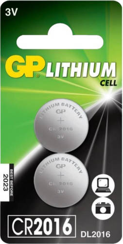 GP Batteries Lithium Cell CR2016 - [060.2016C2]