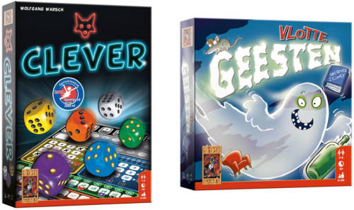 999 Games Spellenbundel - Kaartspel - Dobbelspel - 2 Stuks - Clever & Vlotte Geesten