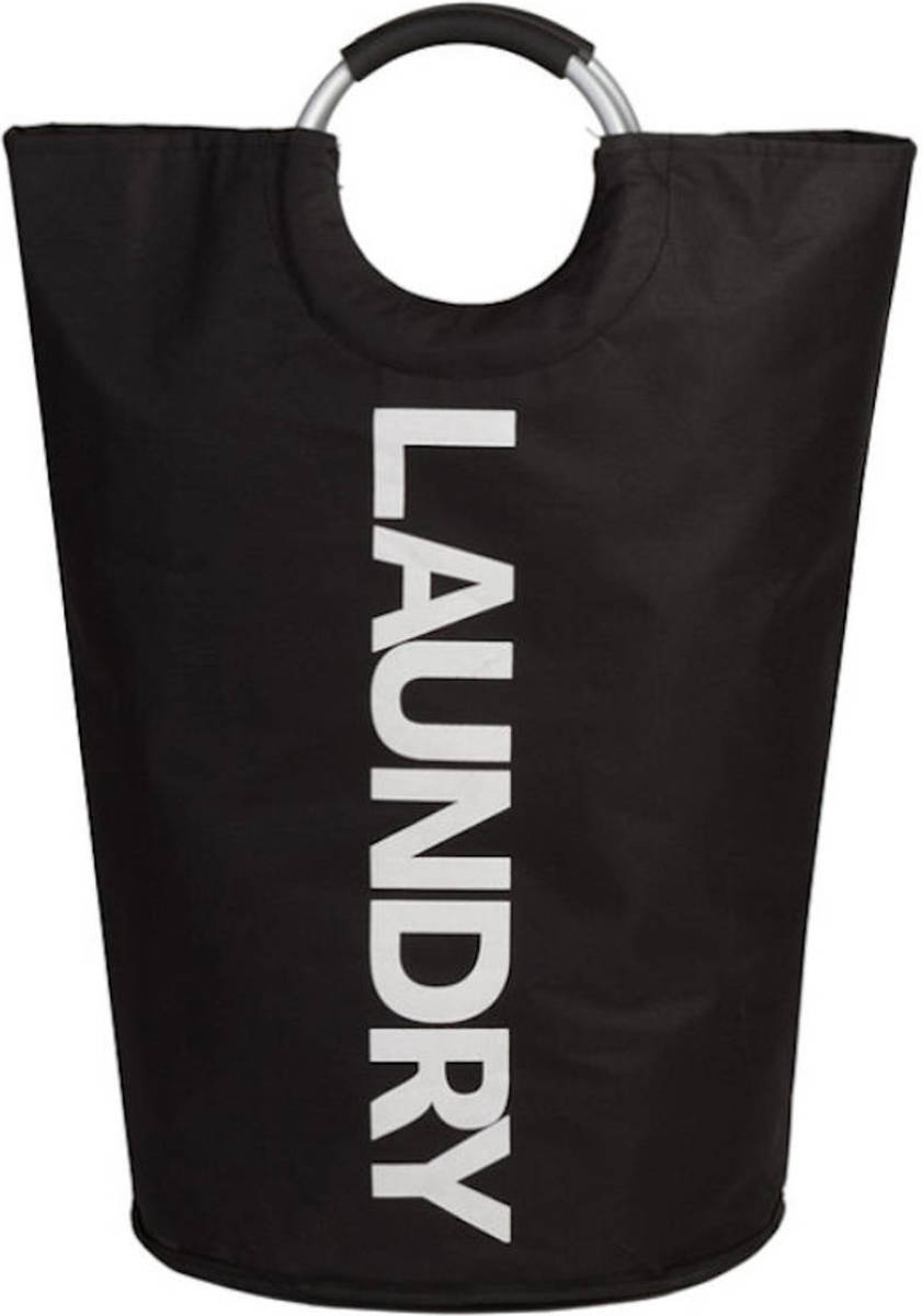 Decopatent Wasmand - Inhoud 81 Liter - Tekst Laundry - Opvouwbaar Met Handvat
