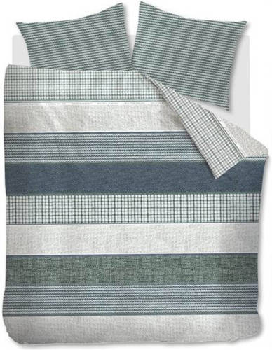 Rivièra Maison Dekbedovertrek Tailor - Groen - Lits-jumeaux 240x200/220 Cm