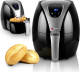 Alpina Airfryer - Hetelucht Friteuse L - 2,4 Liter - 80-200°c - Timer - 1500 Watt - Zwart