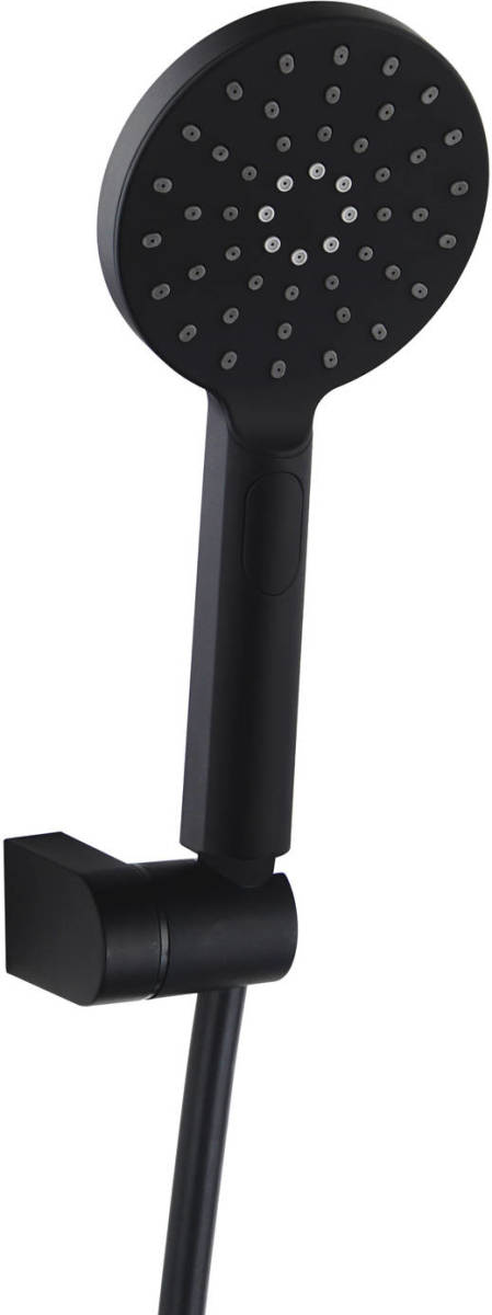 4bathroomz Flower Design Doucheset - Douchekop Slang En Klem - Zwart