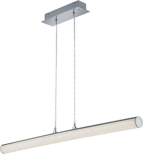 BES LED Led Hanglamp - Hangverlichting - Trion Lagia - 10w - Warm Wit 3000k - Rgbw - Rechthoek - Mat Chroom - Aluminium