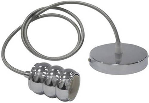 BES LED Led Plafondlamp - Plafondverlichting - Loft - Industrieel - Rond - Mat Chroom Aluminium - E27