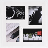 Henzo Fotolijst - Piano Gallery - Collagelijst Voor 4 Foto's - Fotomaat 13x18 Cm - Wit
