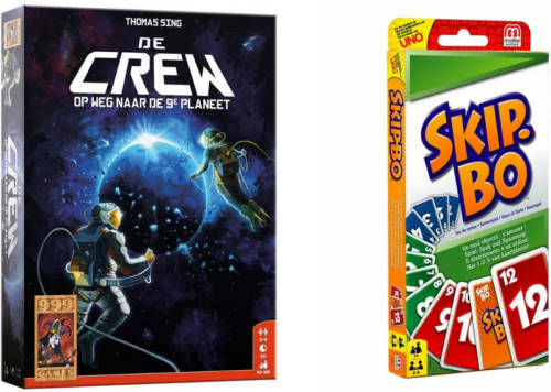 999 Games Spellenbundel - Kaartspellen - 2 Stuks - De Crew & Skip-bo