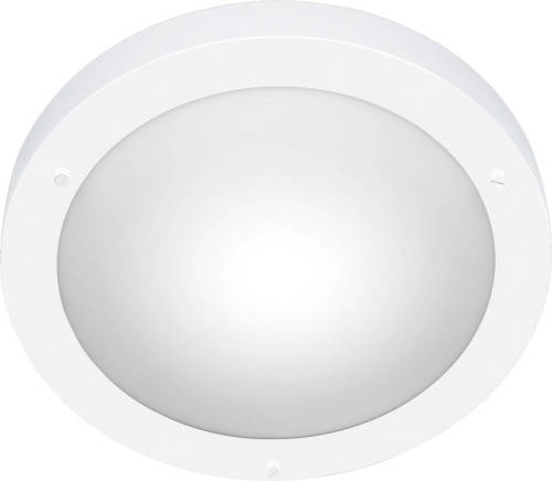 BES LED Led Plafondlamp - Trion Condi - Opbouw Rond - Spatwaterdicht Ip44 - E27 Fitting - Mat Wit Aluminium - Ø310mm